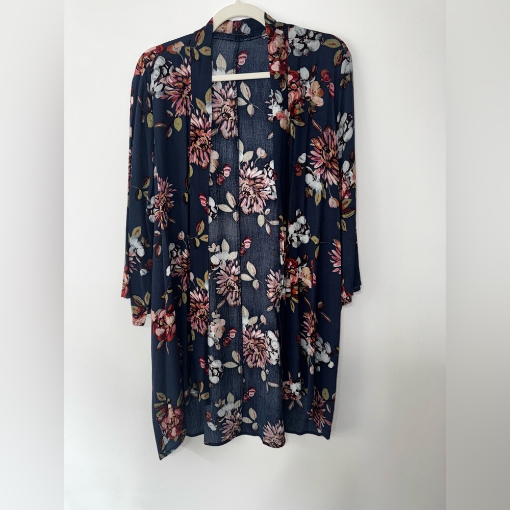 Floral Open Front Kimono – New Without Tags